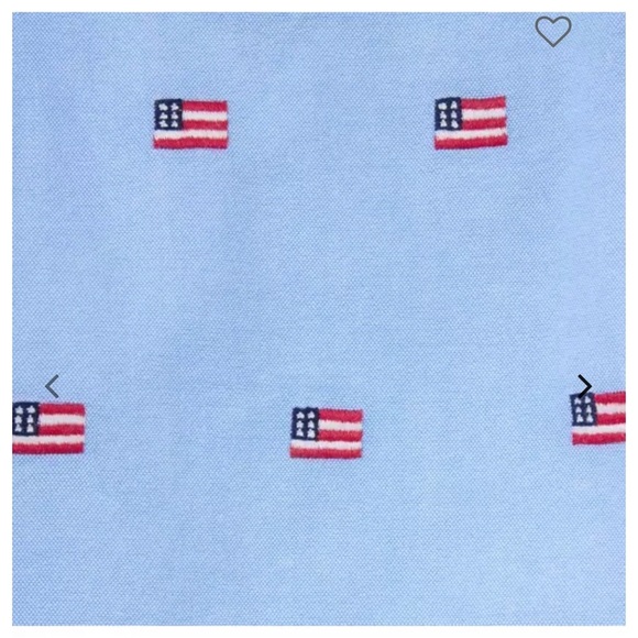 Janie and Jack Light Blue Overalls with Flag Details - Picture 3 of 5